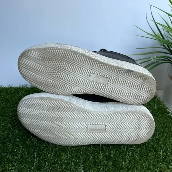- ALLSAINTS🔴Sheer low top Leather Sneakers 8 Bicolor blackwhite - Picture 10 of 10
